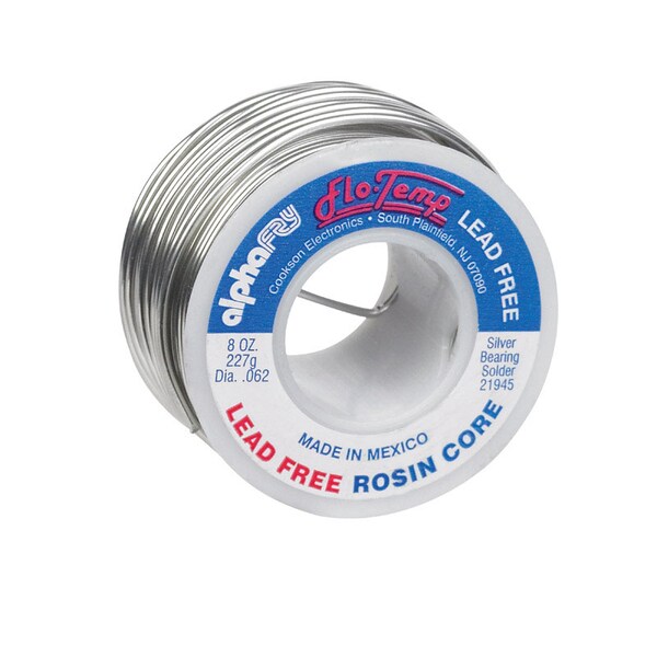 Alpha Fry Alpha Fry 8 oz Lead-Free Rosin Core Solder Wire 0.062 in. D Silver Bearing 1 pc 21945 - main